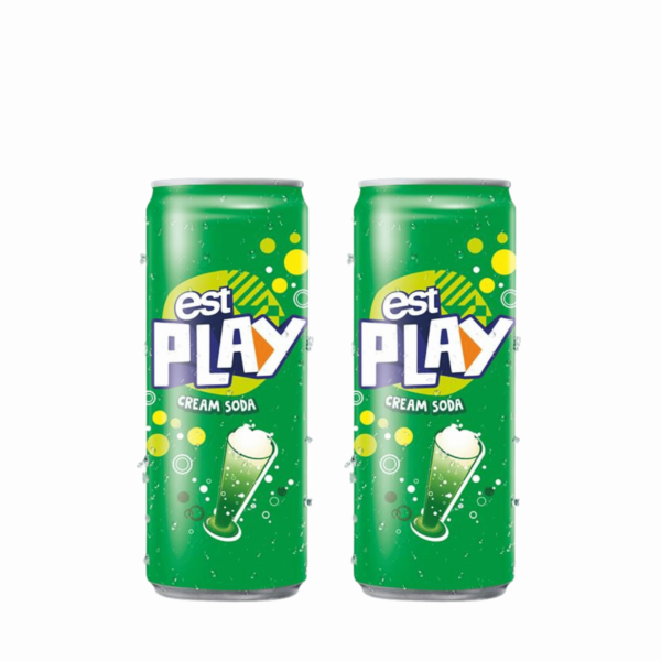A28c64b417465420e80760d096bf82dd65.png EST PLAY Exclusive 325ml Cream Soda & Fruit Flavored Carbonated Drink Ready to Drink 12 Months Shelf Life Thailand Sale