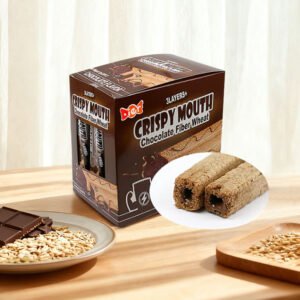 H5502b28c616c4bb3a4d6368638bd12b5x.jpg Candy Wholesale Custom Private Label New Arrival Wheat Halal Chocolate-Flavored Jam Filled Puffed Crispy Biscuit Stick Bar ODM