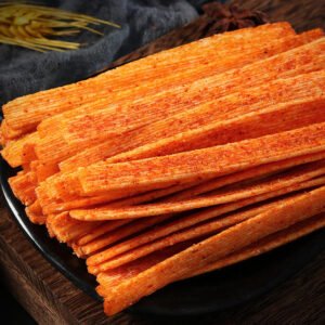 H6e96dec8a487486fb94f7106f849204eg.jpg Hot-Selling Good Quality 58g Chinese Latiao Hot Snack Crispy Gluten Strip Spicy Stick