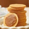 Hb10adf6f6b6249b9bf782c2c0e8f50efo.jpg Factory Price Wholesale Crispy Snack Cookies Peanut Butter Sandwich Treats Chocolate Flavor Bag for Resale