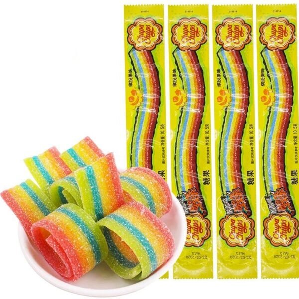 Hd9d46b4e46d44602bb9d690d27d9feaa1.jpg Chupa Chup Juice Gummies Fruity Low-Sugar Box 10.5g Pearl Shape Candy