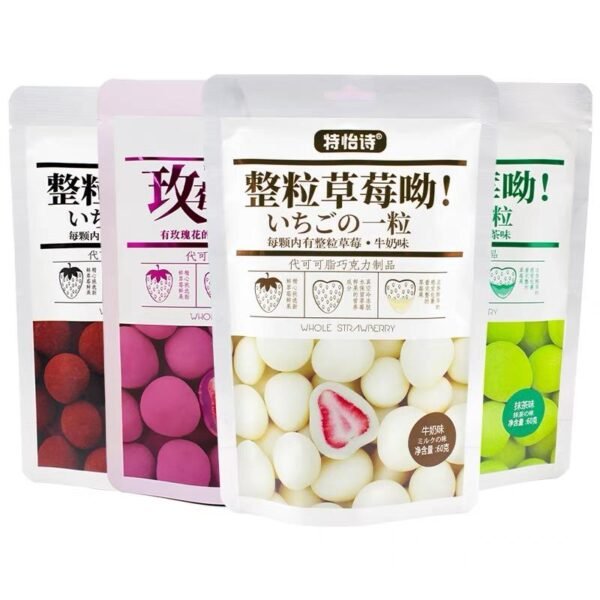 High Quality Biscuits Fruit Cookies Milk Flavor Candy and Chocolate Freeze Dry Strawberry