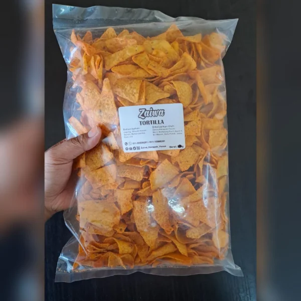 ZAIWA Keropok Nachos Tortilla Cheese Spicy 350g