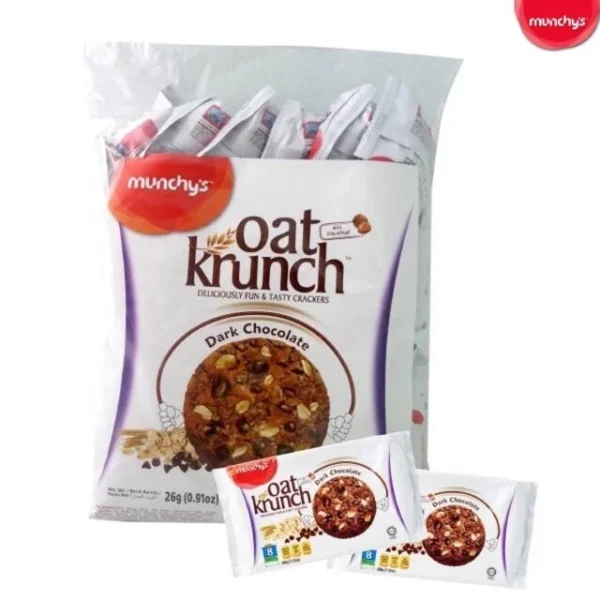 my-11134207-7r98v-ls9it54ikgmced.webp Munchy's Oat Krunch Dark Chocolate Cookies 26g x 40 Packs